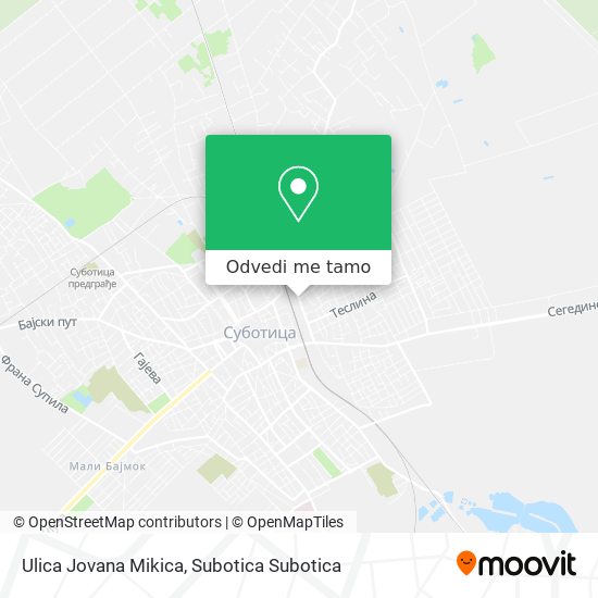 Ulica Jovana Mikica mapa
