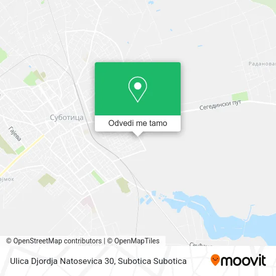 Ulica Djordja Natosevica 30 mapa