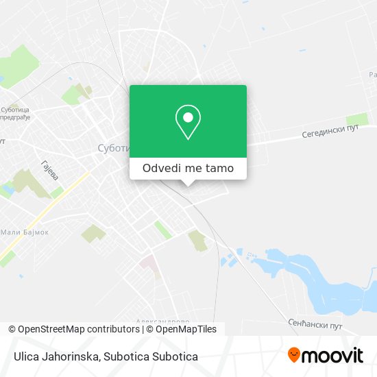 Ulica Jahorinska mapa