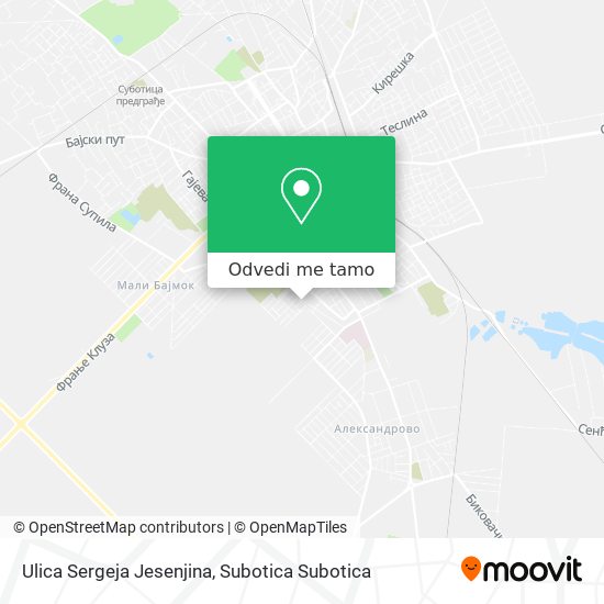 Ulica Sergeja Jesenjina mapa