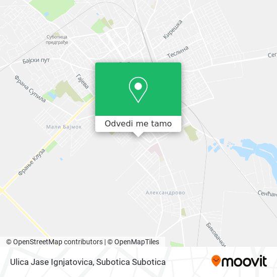 Ulica Jase Ignjatovica mapa