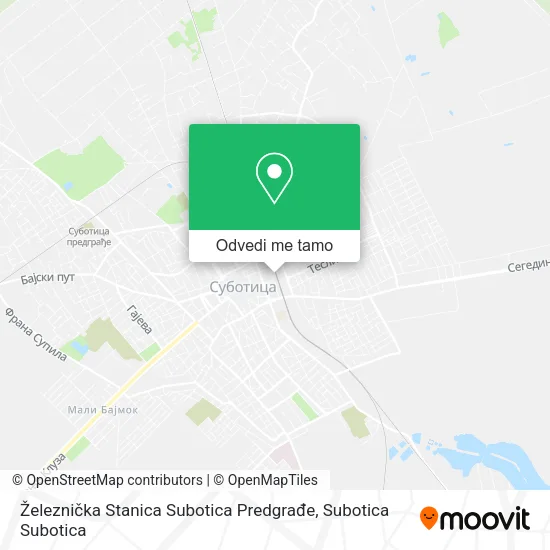 Železnička Stanica Subotica Predgrađe mapa