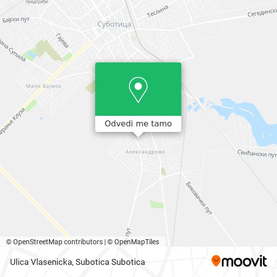 Ulica Vlasenicka mapa