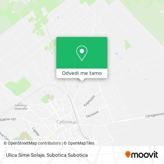 Ulica Sime Solaje mapa