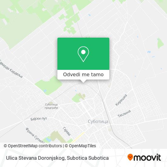 Ulica Stevana Doronjskog mapa