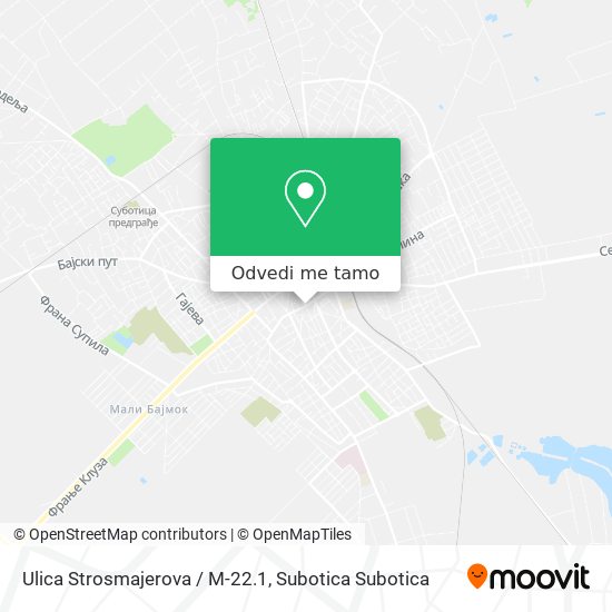 Ulica Strosmajerova / M-22.1 mapa