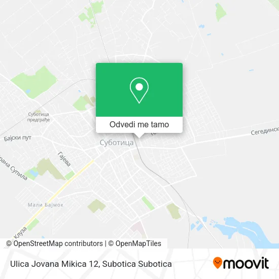 Ulica Jovana Mikica 12 mapa