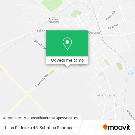 Ulica Radnicka 45 mapa
