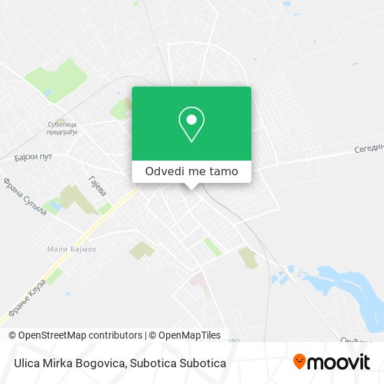 Ulica Mirka Bogovica mapa