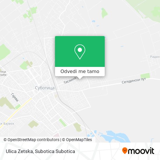 Ulica Zetska mapa