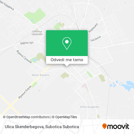 Ulica Skenderbegova mapa