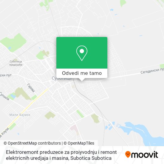 Elektroremont preduzece za proiyvodnju i remont elektricnih uredjaja i masina mapa