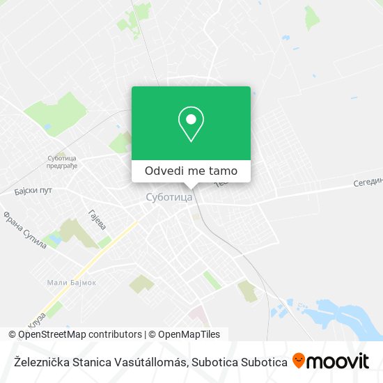 Železnička Stanica Vasútállomás mapa