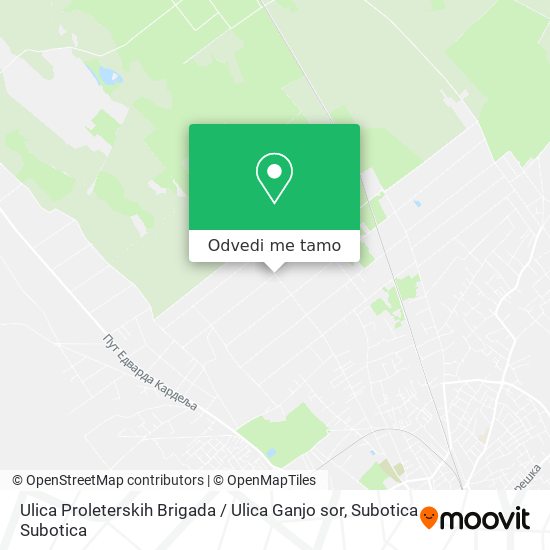 Ulica Proleterskih Brigada / Ulica Ganjo sor mapa