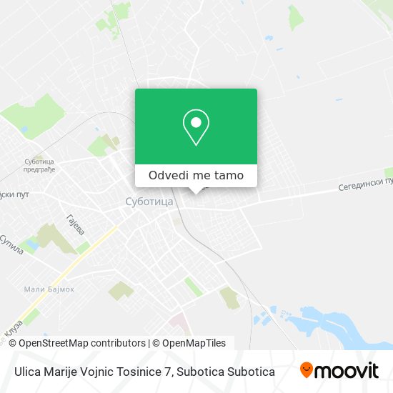 Ulica Marije Vojnic Tosinice 7 mapa
