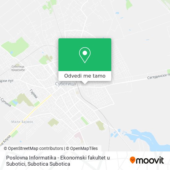 Poslovna Informatika - Ekonomski fakultet u Subotici mapa