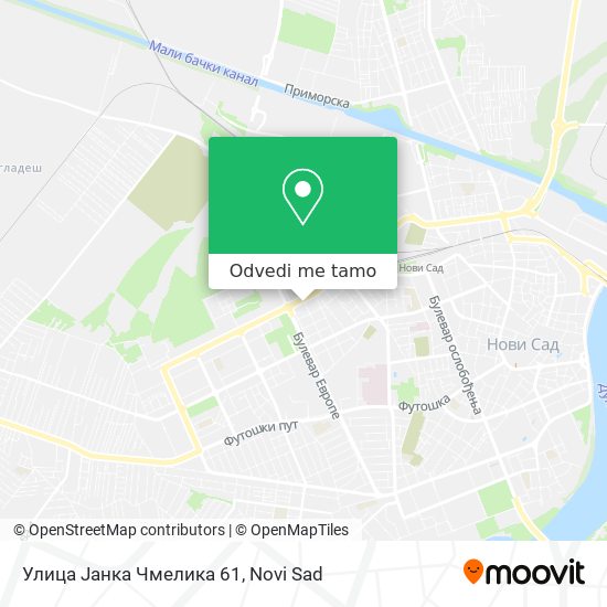 Улица Јанка Чмелика 61 mapa