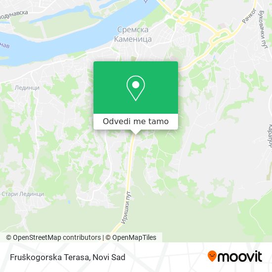 Fruškogorska Terasa mapa