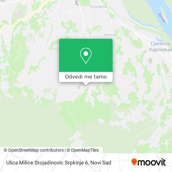 Ulica Milice Stojadinovic Srpkinje 6 mapa