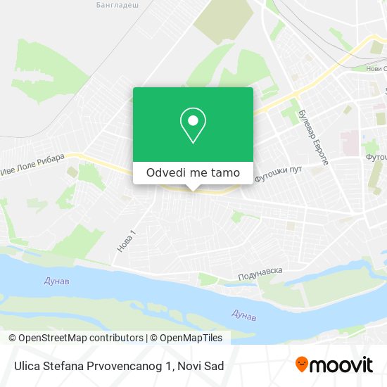 Ulica Stefana Prvovencanog 1 mapa