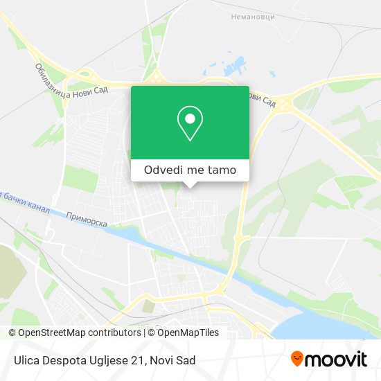 Ulica Despota Ugljese 21 mapa