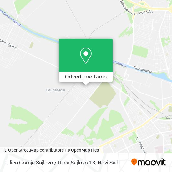 Ulica Gornje Sajlovo / Ulica Sajlovo 13 mapa
