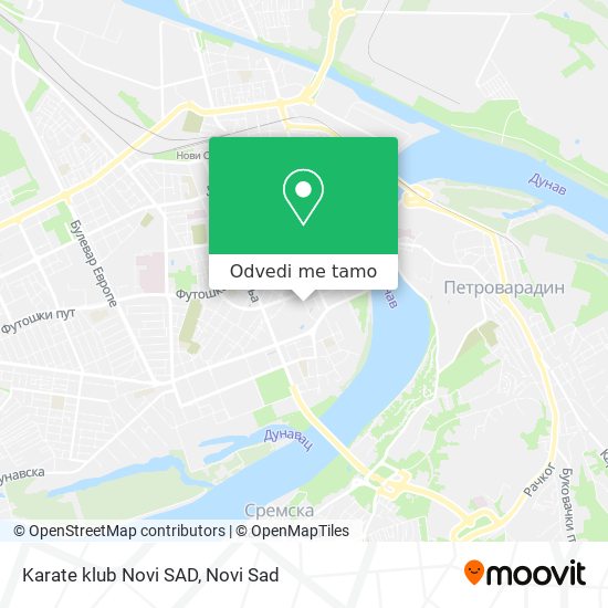 Karate klub Novi SAD mapa