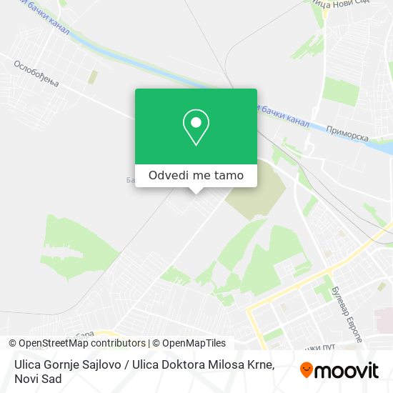 Ulica Gornje Sajlovo / Ulica Doktora Milosa Krne mapa