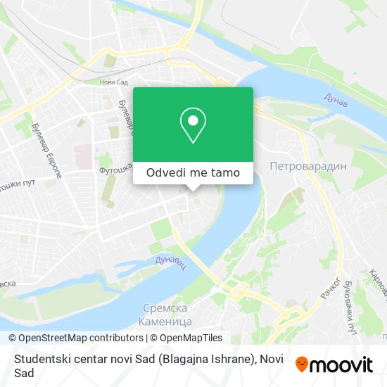 Studentski centar novi Sad (Blagajna Ishrane) mapa