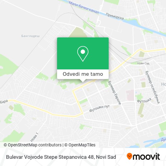 Bulevar Vojvode Stepe Stepanovica 48 mapa