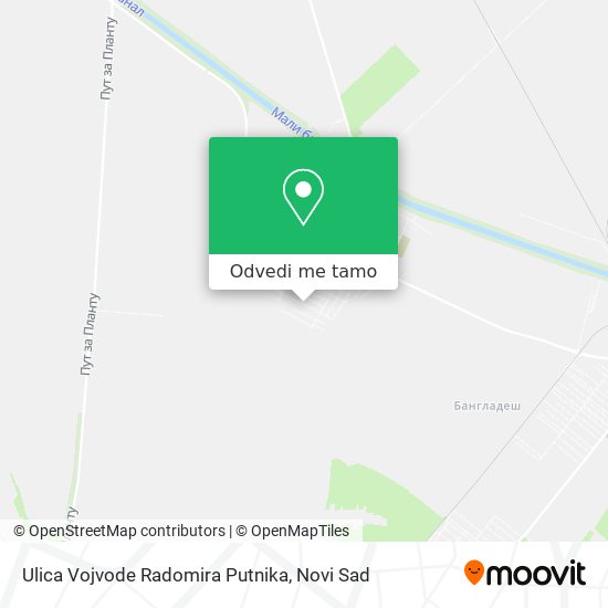 Ulica Vojvode Radomira Putnika mapa