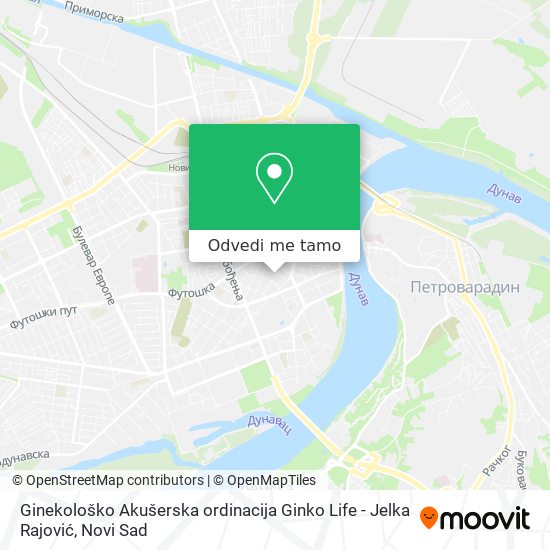 Ginekološko Akušerska ordinacija Ginko Life - Jelka Rajović mapa