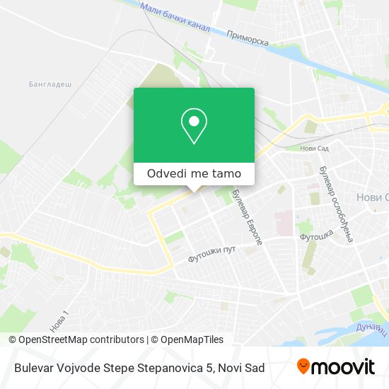 Bulevar Vojvode Stepe Stepanovica 5 mapa