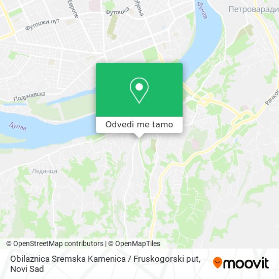 Obilaznica Sremska Kamenica / Fruskogorski put mapa