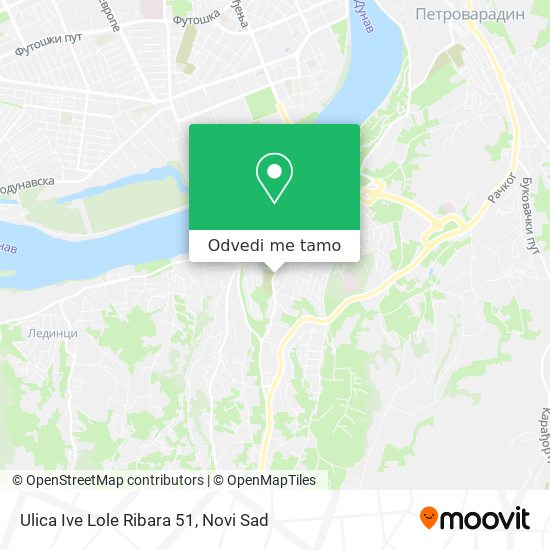 Ulica Ive Lole Ribara 51 mapa