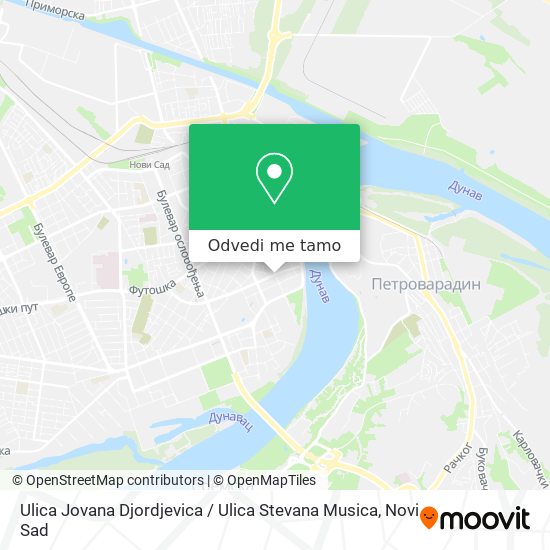 Ulica Jovana Djordjevica / Ulica Stevana Musica mapa