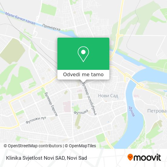 Klinika Svjetlost Novi SAD mapa