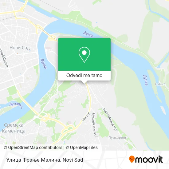 Улица Фрање Малина mapa