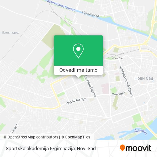 Sportska akademija E-gimnazija mapa