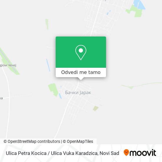 Ulica Petra Kocica / Ulica Vuka Karadzica mapa