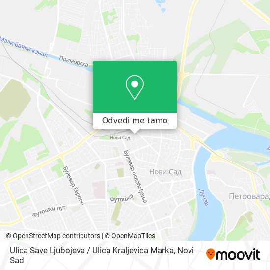 Ulica Save Ljubojeva / Ulica Kraljevica Marka mapa