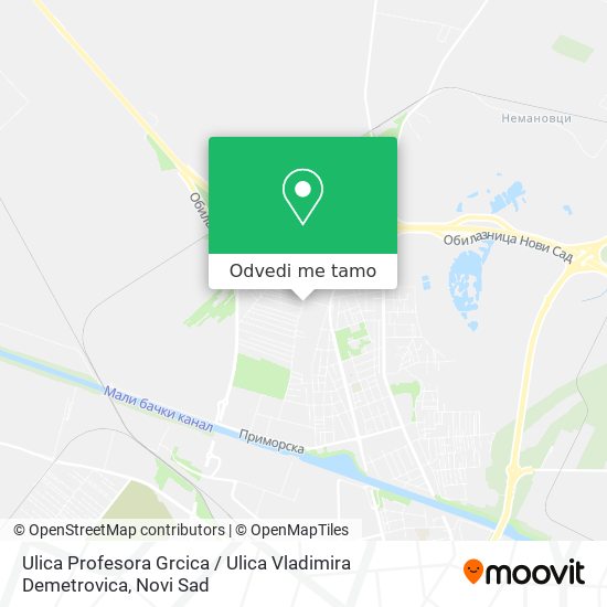 Ulica Profesora Grcica / Ulica Vladimira Demetrovica mapa