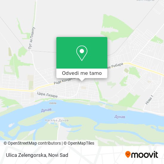 Ulica Zelengorska mapa