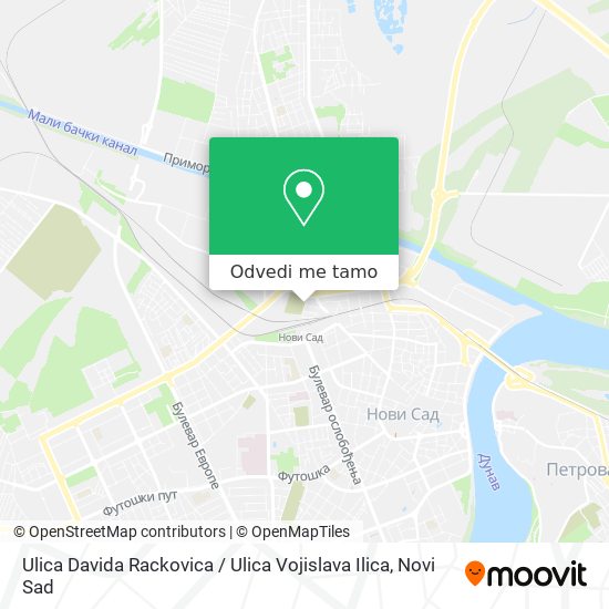 Ulica Davida Rackovica / Ulica Vojislava Ilica mapa