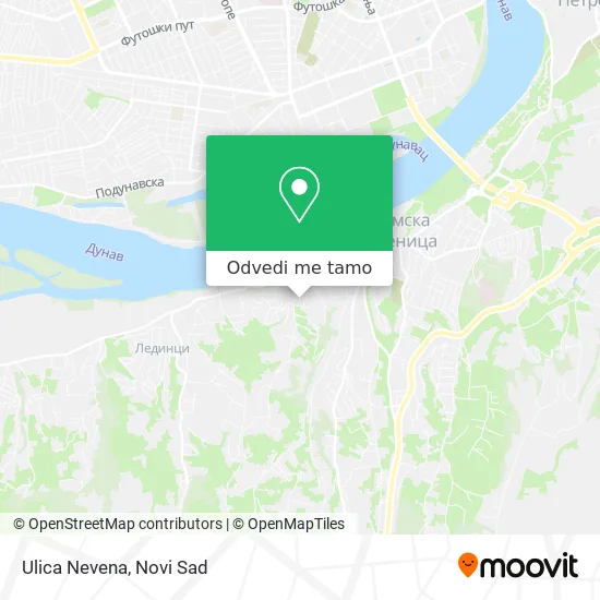 Ulica Nevena mapa