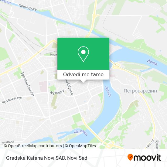 Gradska Kafana Novi SAD mapa