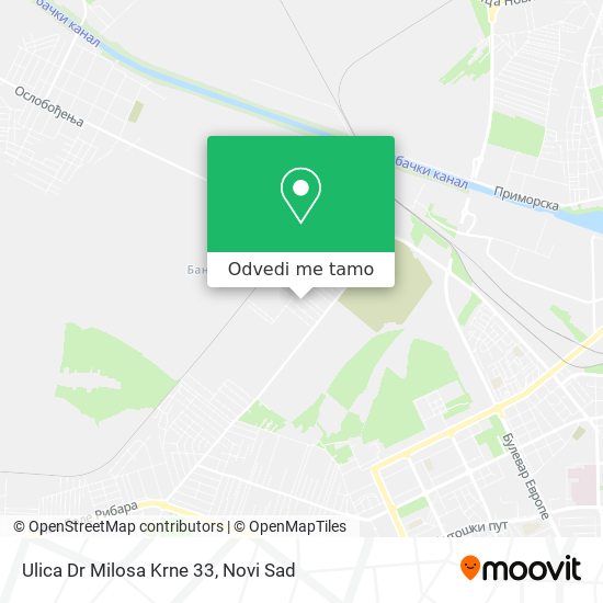 Ulica Dr Milosa Krne 33 mapa