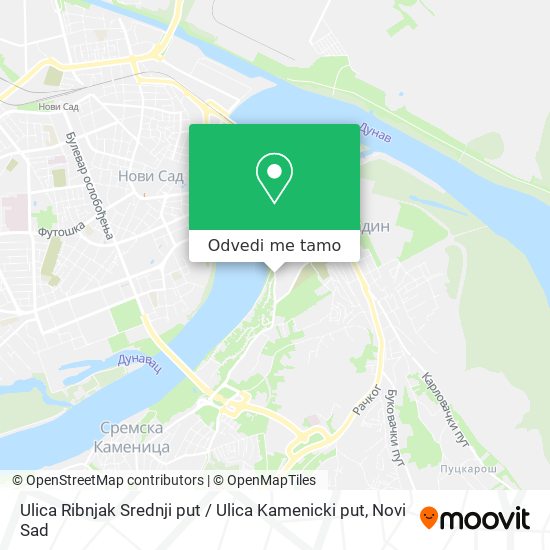 Ulica Ribnjak Srednji put / Ulica Kamenicki put mapa