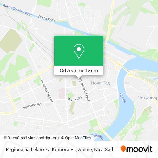 Regionalna Lekarska Komora Vojvodine mapa