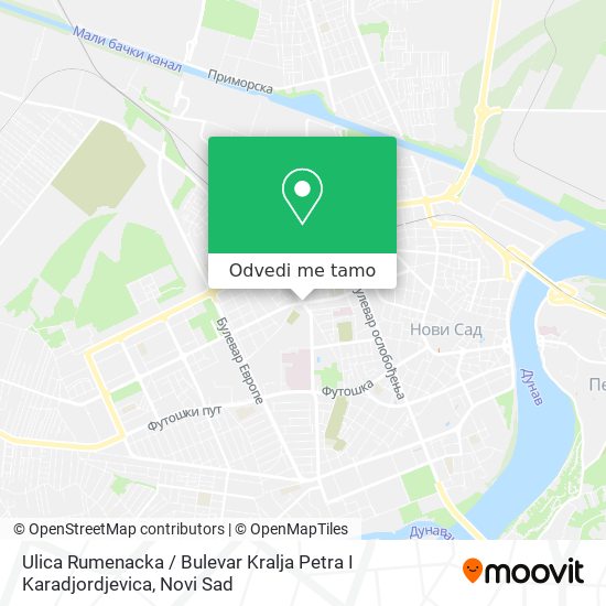 Ulica Rumenacka / Bulevar Kralja Petra I Karadjordjevica mapa